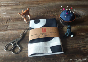 Japanese Hand Dyed Tenugui Handkerchief, Vinyl Record, tnha0003