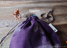 Load image into Gallery viewer, Japanese Handmade Temari Kinchaku (Drawstring) Purse, Eggplant or Midnight Blue ⦿tkjp0015-6