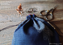 Load image into Gallery viewer, Japanese Handmade Temari Kinchaku (Drawstring) Purse, Eggplant or Midnight Blue ⦿tkjp0015-6