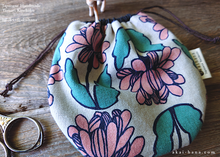 Load image into Gallery viewer, Japanese Handmade Temari Kinchaku (Drawstring) Purse, Floral Pink ⦿tkjp0022