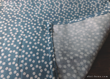 Load image into Gallery viewer, Japanese Cotton Double Gauze Tenugui, Dots, Grayish Blue ⦿tndg0001