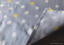 Load image into Gallery viewer, Japanese Cotton Double Gauze Tenugui, Soda Dots Gray ⦿tndg0007