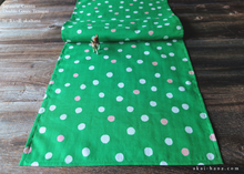 Load image into Gallery viewer, Japanese Cotton Double Gauze Tenugui, Soda Dots Green ⦿tndg0009