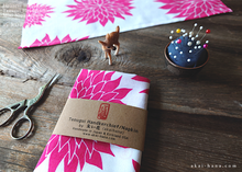 Load image into Gallery viewer, Japanese Handcrafted Tenugui Handkerchief, Dahlia Pink, tnha0004