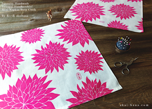 Load image into Gallery viewer, Japanese Handcrafted Tenugui Handkerchief, Dahlia Pink, tnha0004
