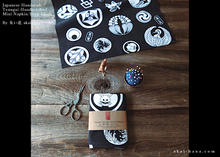 Load image into Gallery viewer, Japanese Handcrafted Tenugui Handkerchief, Kamon, Japanese Crest ⦿tnha0007