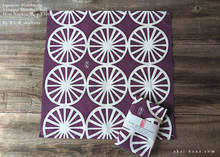 Load image into Gallery viewer, Japanese Handcrafted Tenugui Handkerchief, Bicycle Purple x Ecru ⦿tnha0010