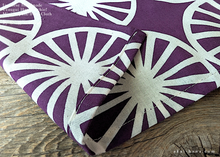 Load image into Gallery viewer, Japanese Handcrafted Tenugui Handkerchief, Bicycle Purple x Ecru ⦿tnha0010