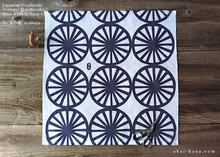 Load image into Gallery viewer, Japanese Handcrafted Tenugui Handkerchief, Bicycle White x Dark Blue ⦿tnha0011