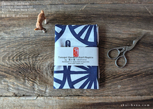 Load image into Gallery viewer, Japanese Handcrafted Tenugui Handkerchief, Bicycle White x Dark Blue ⦿tnha0011
