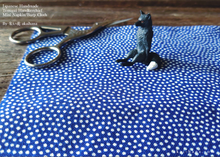 Load image into Gallery viewer, Japanese Tenugui Handkerchief with Hand Stitch, Samekomon (shark) ⦿tnho0001