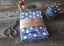 Load image into Gallery viewer, Japanese Tenugui Handkerchief with Hand Stitch, Asanoha (hemp leaf) ⦿tnho0002