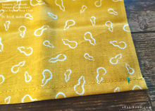Load image into Gallery viewer, Japanese Tenugui Handkerchief with Hand Stitch, Hyōtan (Gourd) ⦿tnho0008