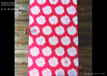 Load image into Gallery viewer, akaihana Original Tenugui, Dahlia Red, Japanese Hand Dyed ⦿tnor0005