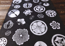Load image into Gallery viewer, akaihana Original Tenugui, Kamon, Japanese Crest, Japanese Hand Dyed ⦿tnor0007