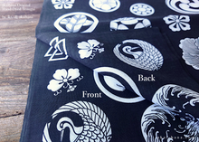 Load image into Gallery viewer, akaihana Original Tenugui, Kamon, Japanese Crest, Japanese Hand Dyed ⦿tnor0007