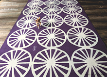 Load image into Gallery viewer, akaihana Original Tenugui, Bicycle, Purple x Ecru, Japanese Hand Dyed ⦿tnor0010