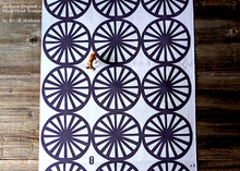 Load image into Gallery viewer, akaihana Original Tenugui, Bicycle, White x Dark Blue, Japanese Hand Dyed ⦿tnor0011