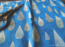 Load image into Gallery viewer, Quadruple Reversible Japanese Handkerchief, Drops, 100% Japanese Cotton Gauze ⦿wghc0016