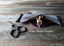 Load image into Gallery viewer, Nami/Wave, Handmade Fabric Mask with filter pocket & Nose Wire, comes with 1 Free Filter Insert ⦿fmjf004