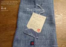 Load image into Gallery viewer, Japanese Linen & Cotton Wrap Scarf with Kakishibu-Stitch, Mushi Ao, Greenish Gray