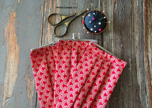 Load image into Gallery viewer, Seigaiha Wave Red, Japanese Handmade Mask with filter pocket & Nose Wire, comes with 1 Free Filter Insert ⦿fmap001