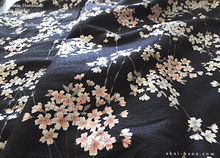 Load image into Gallery viewer, Kimono Baby Blanket/Adult Lap Blanket, Shidare Zakura Black ⦿blbj0002