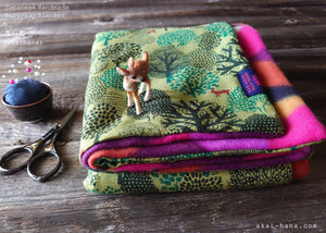 Japanese Handmade Baby Blanket/Adult Lap Blanket, Wonder Forest ⦿blb0008