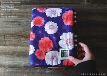 Load image into Gallery viewer, Kimono Baby Blanket/Adult Lap Blanket, Sakura Navy, 2 sizes ⦿blbj0009