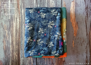 Kimono Baby Blanket/Adult Lap Blanket, Ryu to Kiku (Dragon and Chrysanthemum) ⦿blb0011