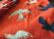 Load image into Gallery viewer, Kimono Baby Blanket/Adult Lap Blanket, Ryu to Hato (Dragon and Pigeon) ⦿blb0012

