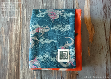 Load image into Gallery viewer, Kimono Baby Blanket/Adult Lap Blanket, Ryu to Hato (Dragon and Pigeon) ⦿blb0012
