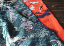 Load image into Gallery viewer, Kimono Baby Blanket/Adult Lap Blanket, Ryu to Hato (Dragon and Pigeon) ⦿blbj0012
