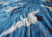 Load image into Gallery viewer, Kimono Lap Blanket/Baby Blanket, Tancho Zuru (Japanese Crane) ⦿blb0013
