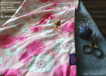 Load image into Gallery viewer, Kimono Baby Blanket/Adult Lap Blanket, Sakura Pink, 2 sizes ⦿blb0014
