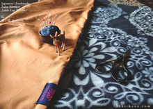 Load image into Gallery viewer, Japanese Handmade Baby Blanket/Adult Lap Blanket, Banshu-Ori Orange ⦿blbj0015