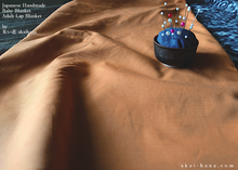 Load image into Gallery viewer, Japanese Handmade Baby Blanket/Adult Lap Blanket, Banshu-Ori Orange ⦿blb0015
