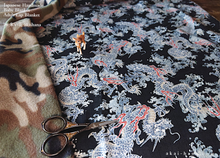 Load image into Gallery viewer, Kimono Baby Blanket/Adult Lap Blanket, Ryu Dragon, 2 sizes ⦿blbj0016