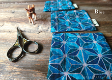 Load image into Gallery viewer, Japanese Handmade Coasters, Nijimi Asanoha Blue, cajf0003