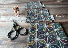 Load image into Gallery viewer, Japanese Handmade Coasters, Nijimi Asanoha Green, cajf0004