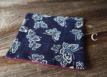 Load image into Gallery viewer, :: Clearance :: Japanese Handmade Coasters, Butterfly Aizome Style, Set of 2
