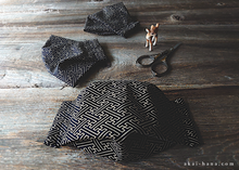 Load image into Gallery viewer, Sayagata, Japanese Handmade Fabric Mask ⦿fmjf0001