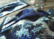 Load image into Gallery viewer, Nami/Wave, Handmade Fabric Mask with filter pocket & Nose Wire, comes with 1 Free Filter Insert ⦿fmjf004