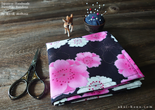 Load image into Gallery viewer, Furoshiki Reusable Fabric Wrap, Bandana, SAKURA Black ⦿fsjf0005
