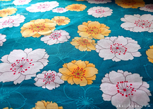 Load image into Gallery viewer, Furoshiki Reusable Fabric Wrap, Bandana, SAKURA Turquoise ⦿fsjf0006