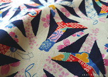 Load image into Gallery viewer, Furoshiki Reusable Fabric Wrap, Bandana, Asanoha Hana Monyou Navy⦿fsjf0017