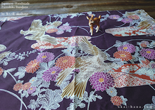 Load image into Gallery viewer, Furoshiki Reusable Fabric Wrap, Bandana, Wagara Purple⦿fsjf0018