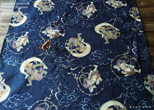 Load image into Gallery viewer, Furoshiki Reusable Fabric Wrap, Bandana, Fūjin Raijin ⦿fsjf0019