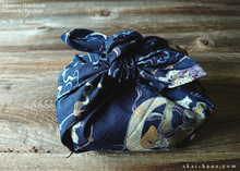 Load image into Gallery viewer, Furoshiki Reusable Fabric Wrap, Bandana, Fūjin Raijin ⦿fsjf0019