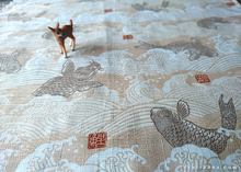 Load image into Gallery viewer, Furoshiki Reusable Fabric Wrap, Bandana, Koi Carp ⦿fsjf0020